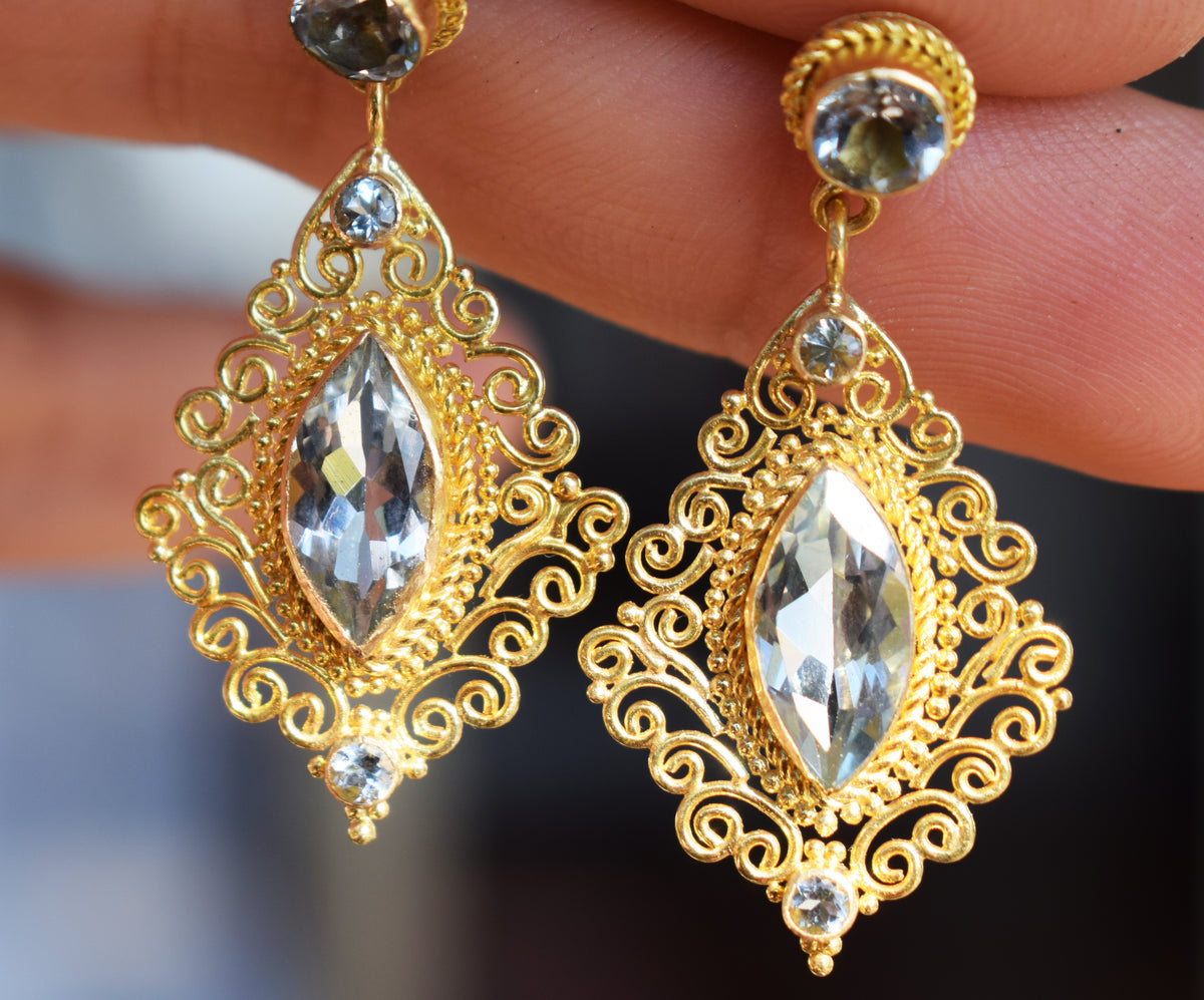 Aros Gold Jaipur Aguamarina