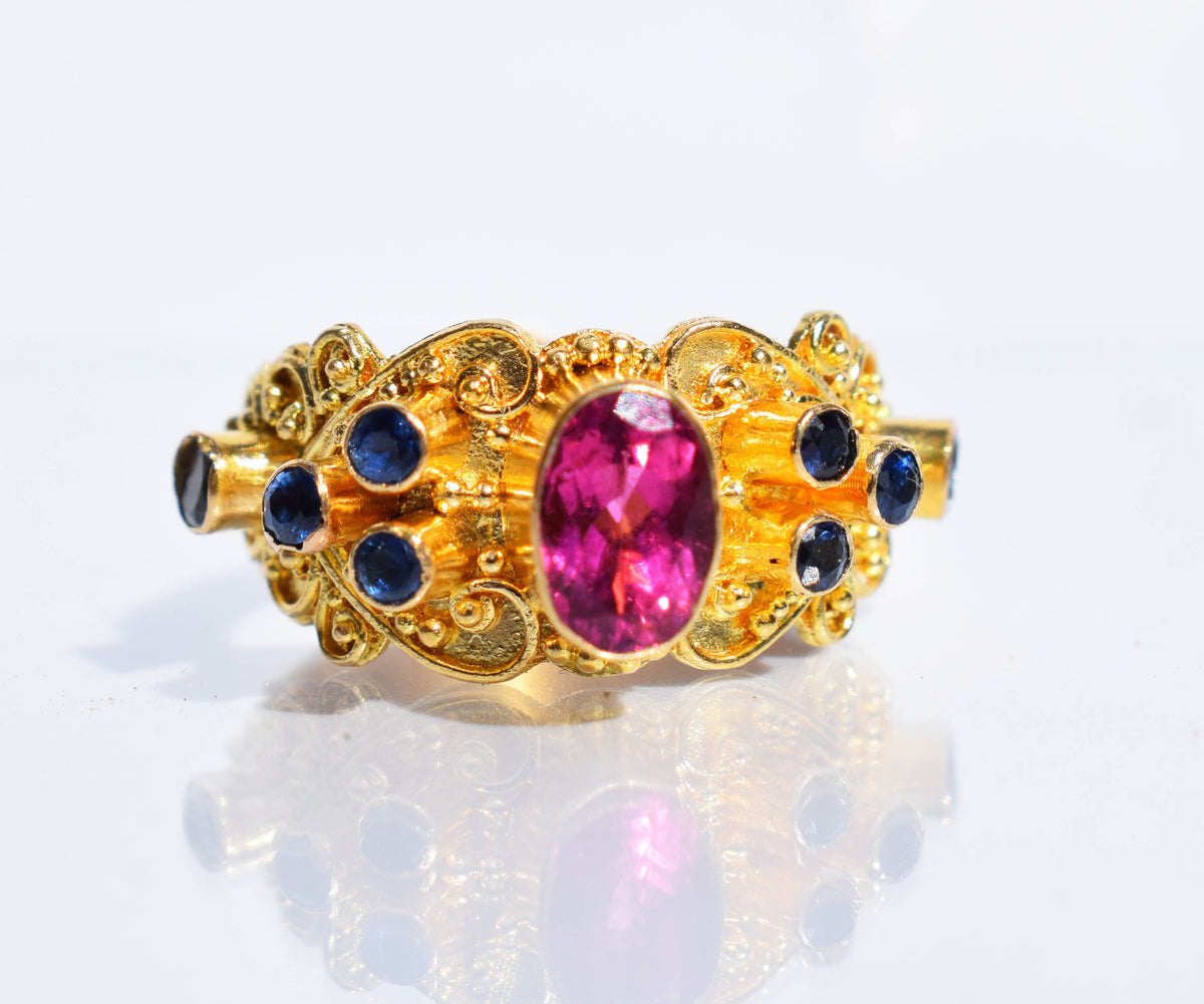 Anillo Kaya Gold Turmalina