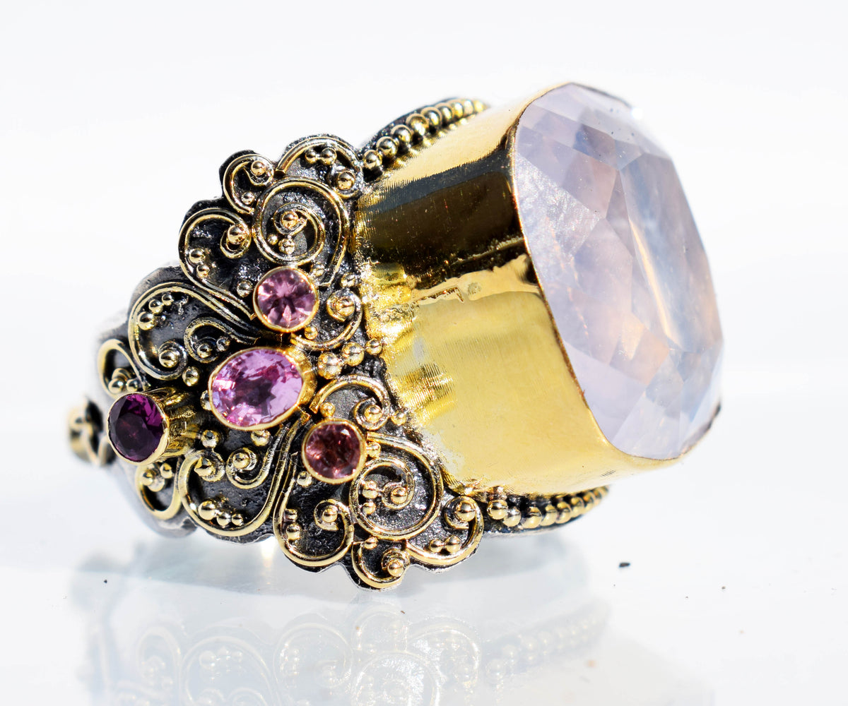 Anillo Sultan Amatista perla