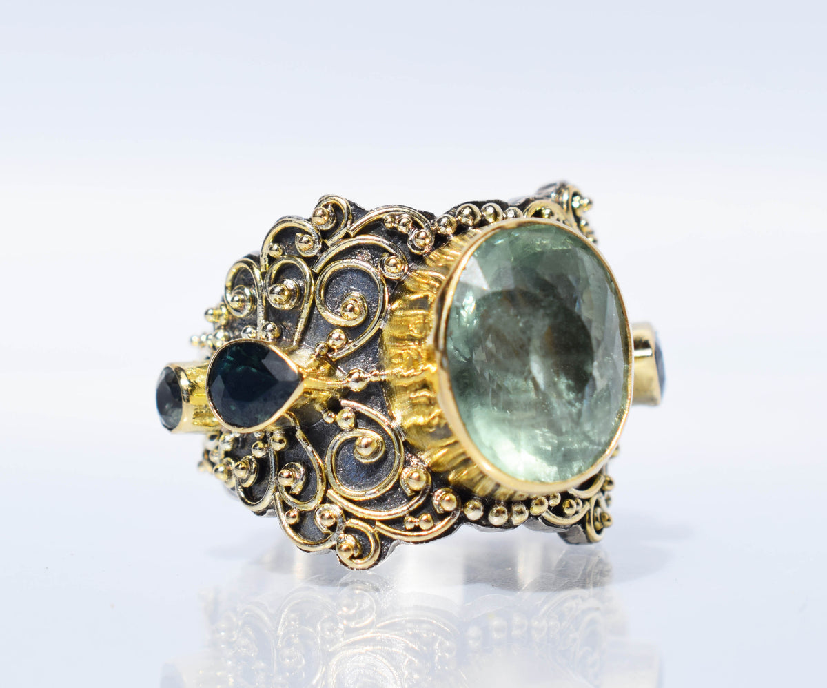 Anillo Atma Aguamarina