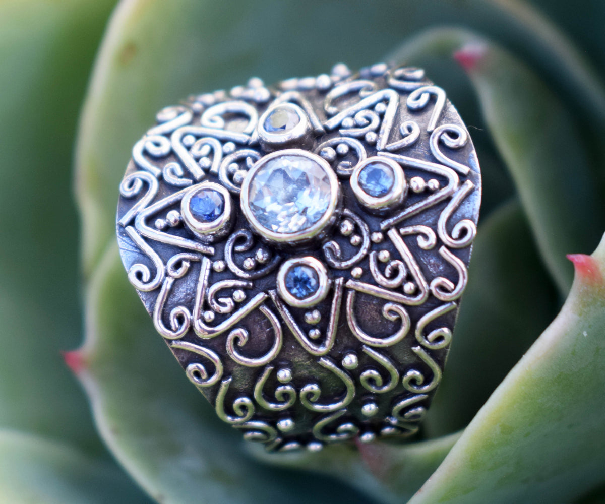 Anillo Venus Aguamarina