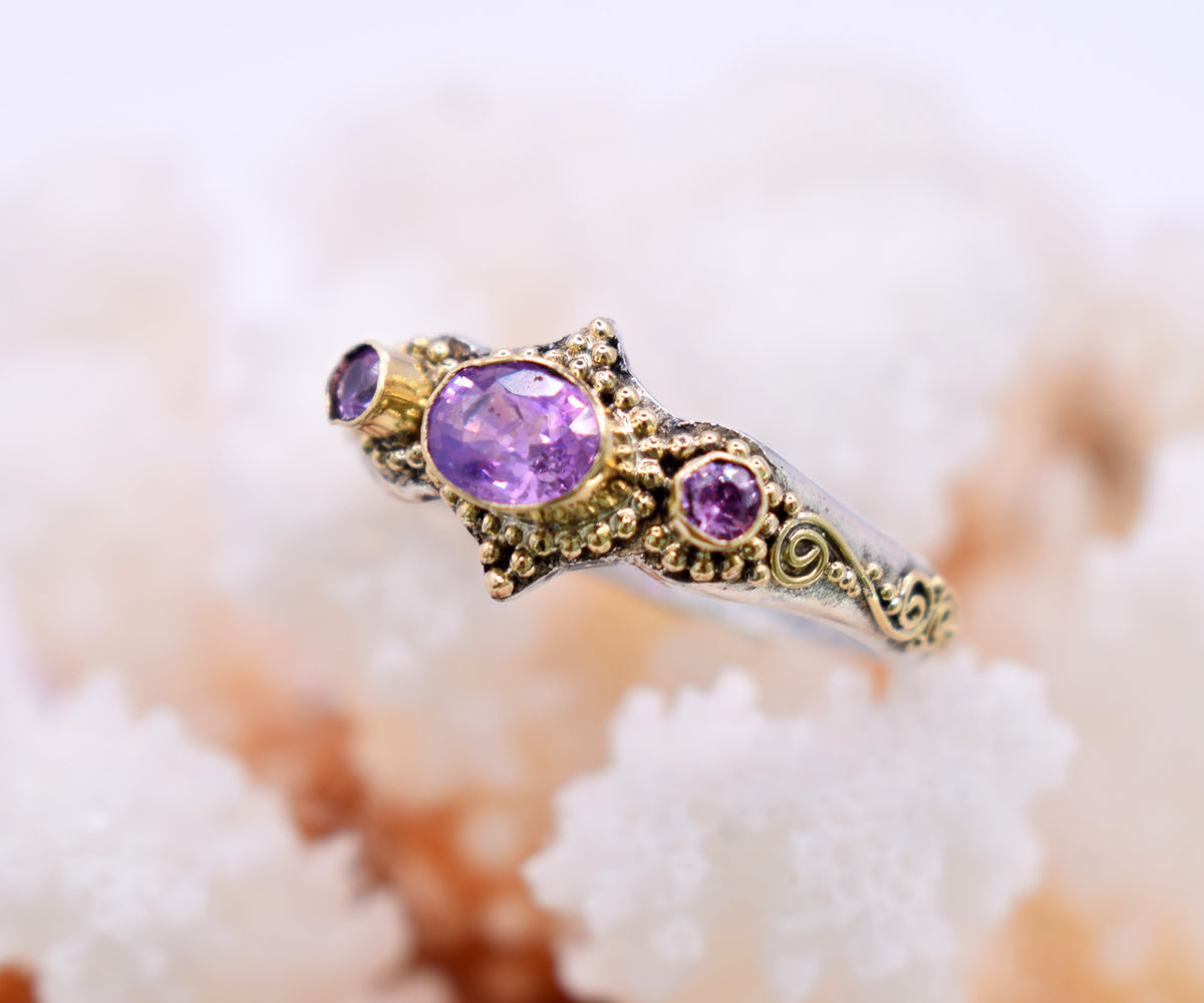 Anillo Roma Zafiro rosado