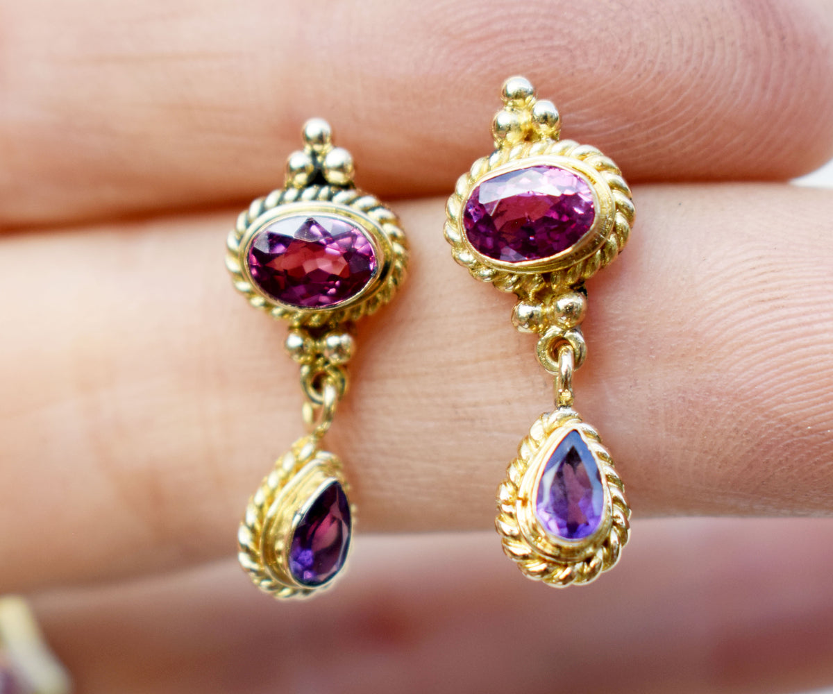 Aros Oval Drop Rodolitas