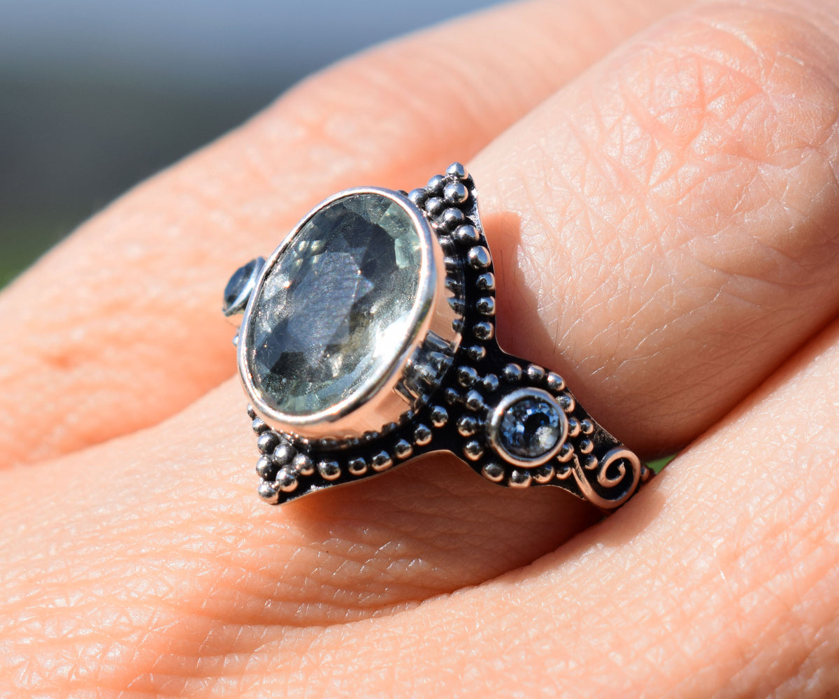 Anillo Big Roma Aguamarina