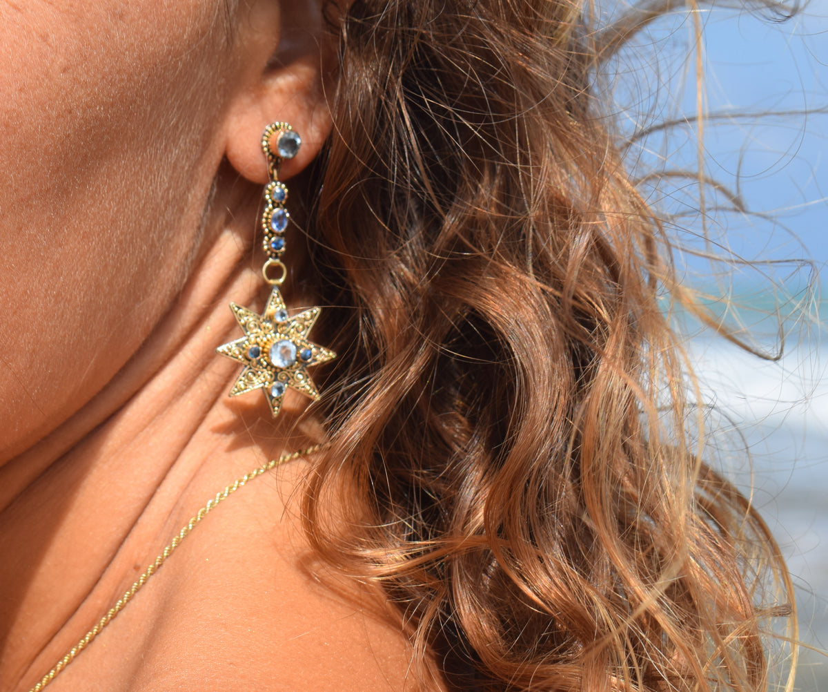 Aros Venus Aguamarinas