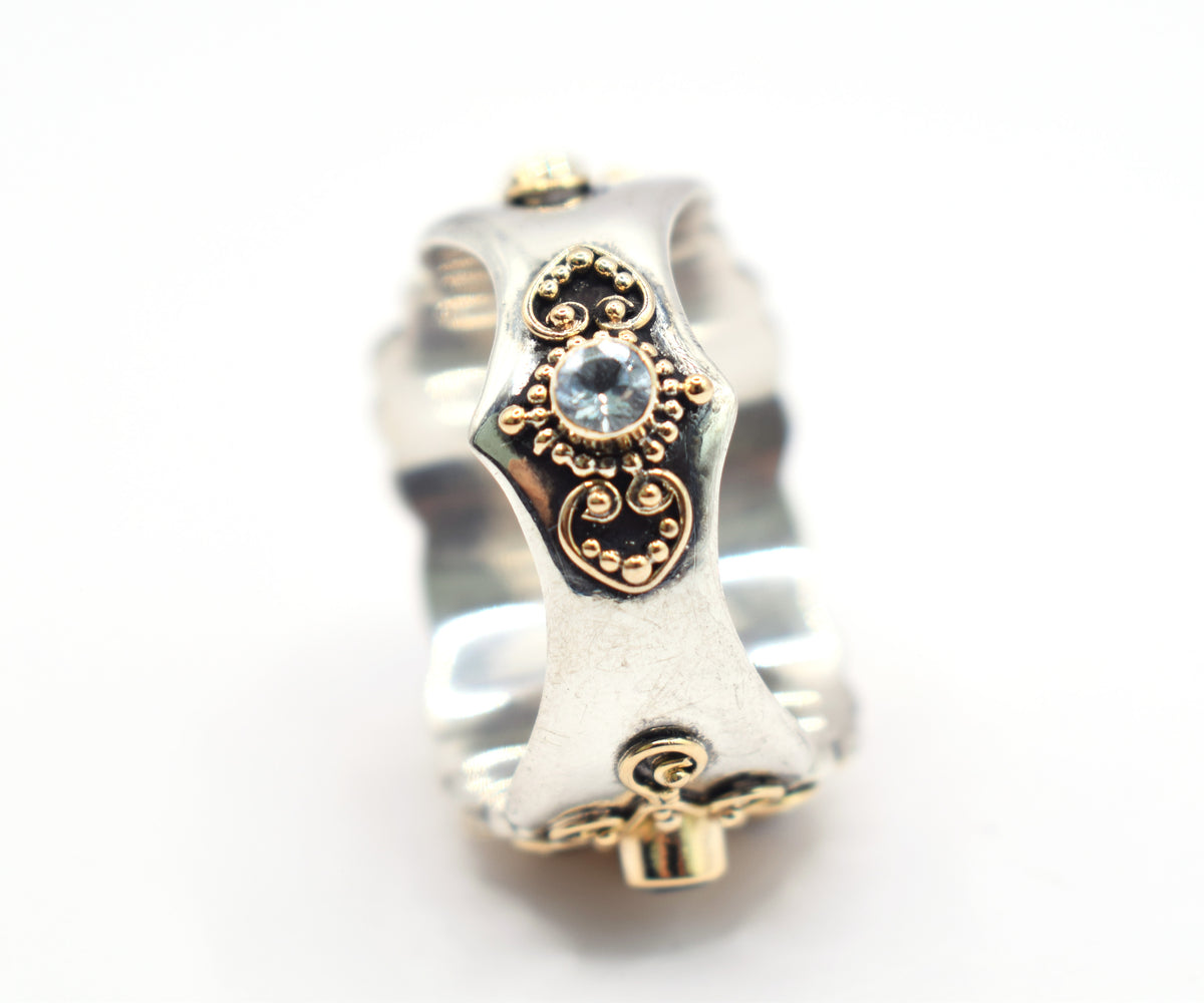 Anillo Sultan Aguamarina