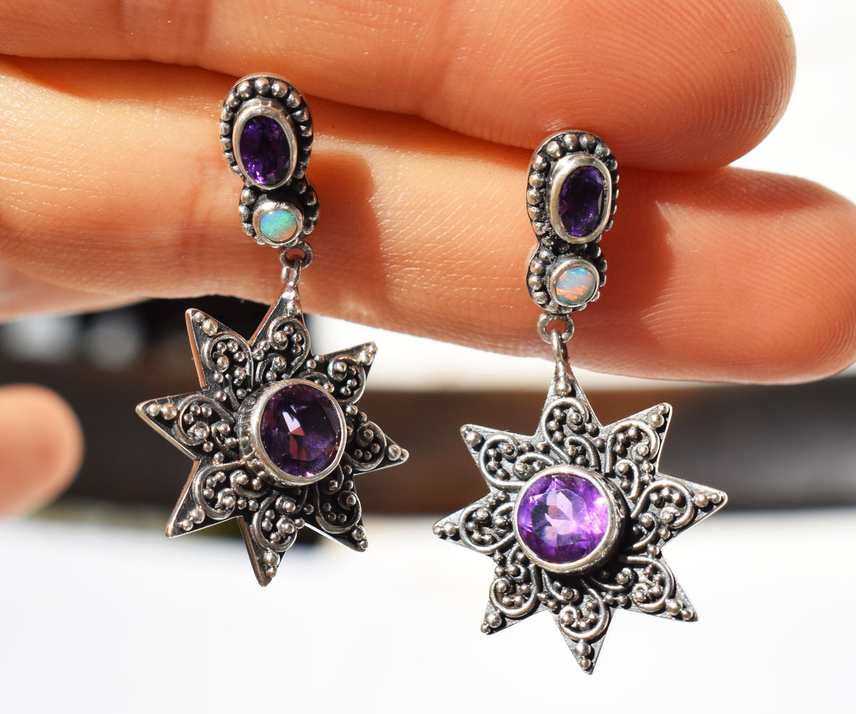 Aros Venus Amatistas