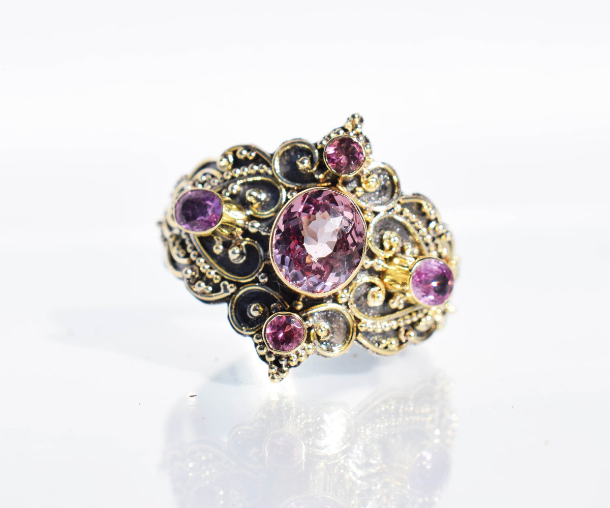 Anillo Kerala Malayan Garnet