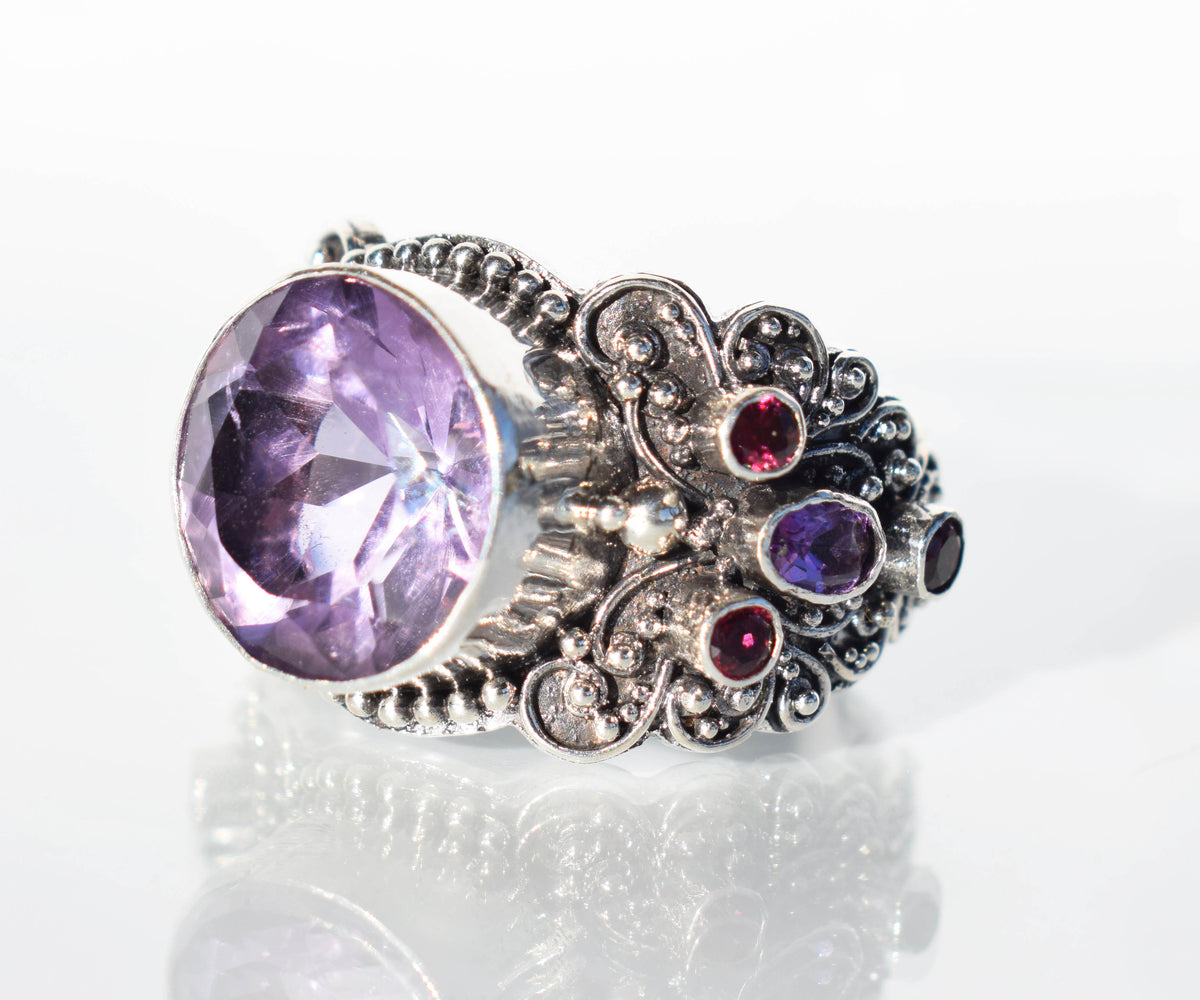 Anillo Sultan Amatista Edición Silver