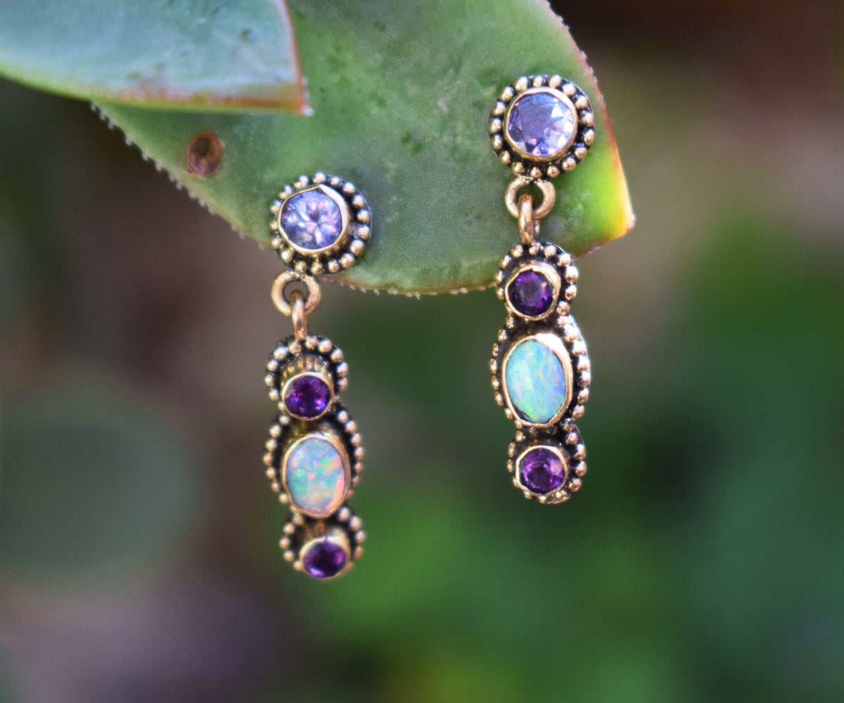 Aros Roma Opalos y Amatistas