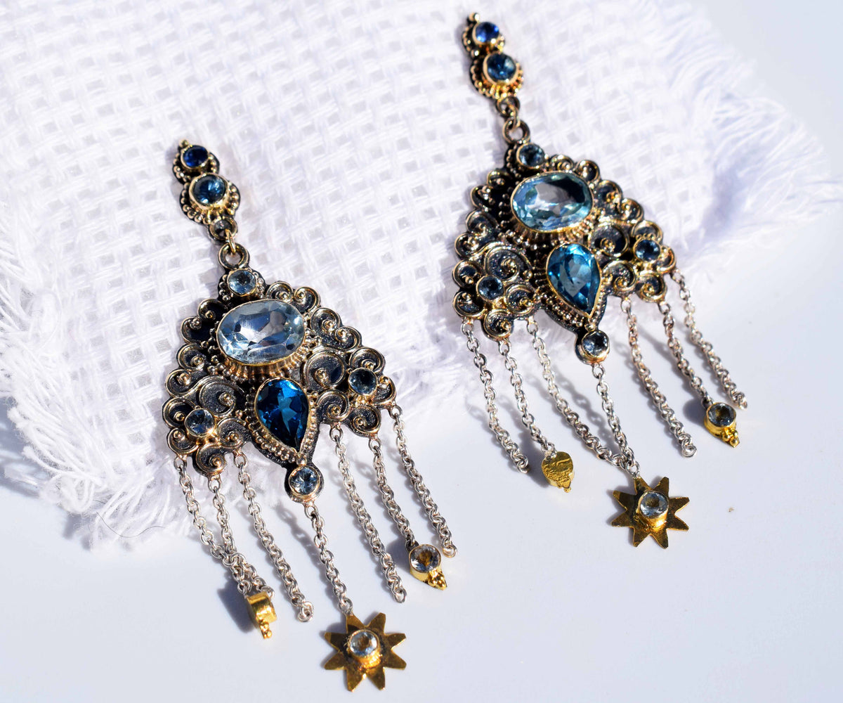 Aros Lluvia de estrellas Topacios