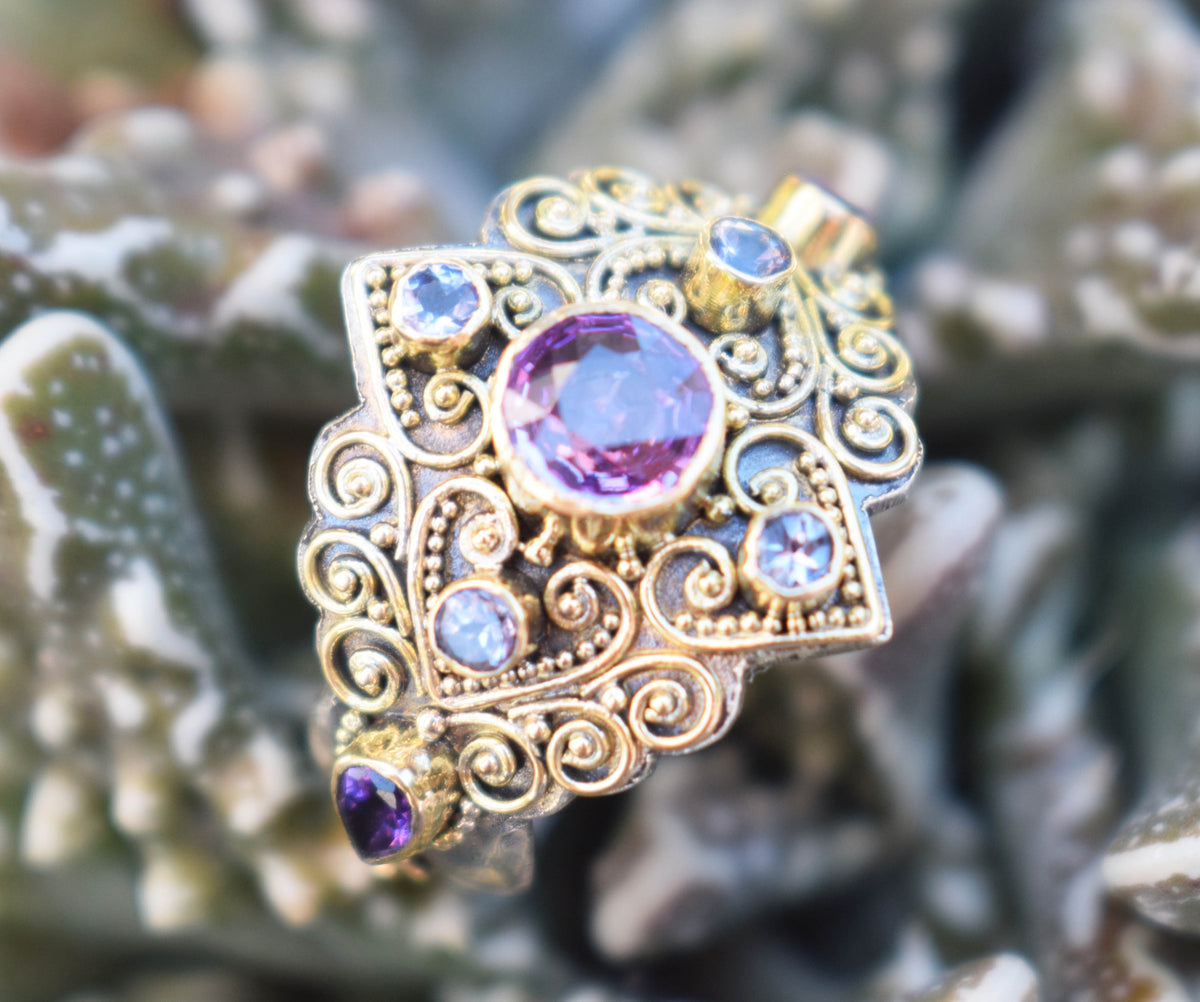 Anillo Habibi Zafiro Lavanda