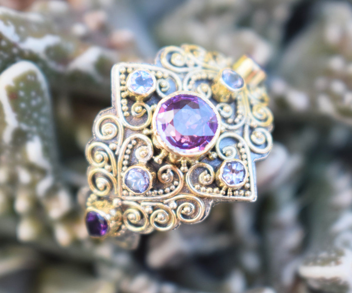 Anillo Habibi Zafiro Lavanda