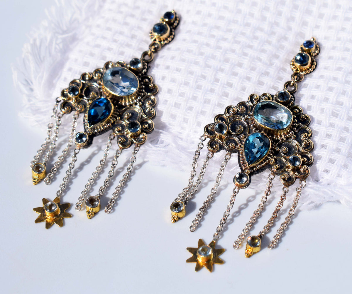 Aros Lluvia de estrellas Topacios