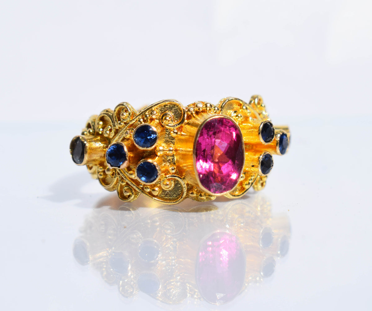 Anillo Kaya Gold Turmalina