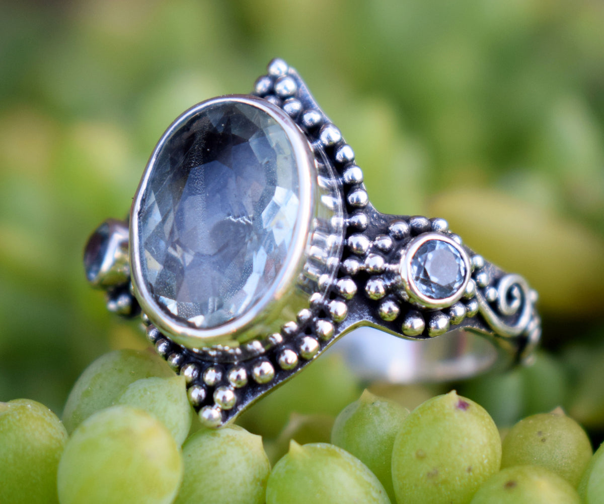 Anillo Big Roma Aguamarina