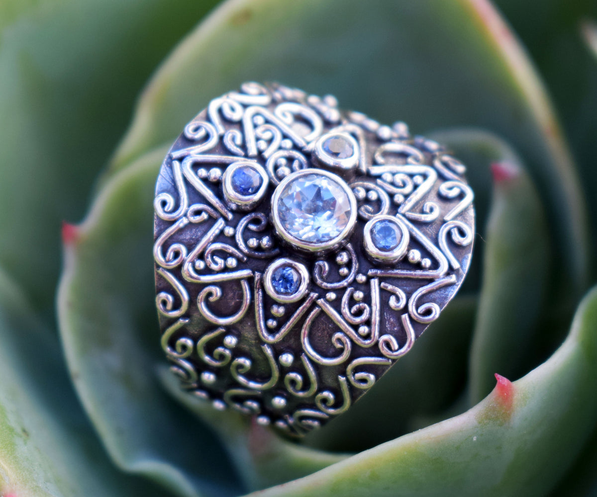 Anillo Venus Aguamarina