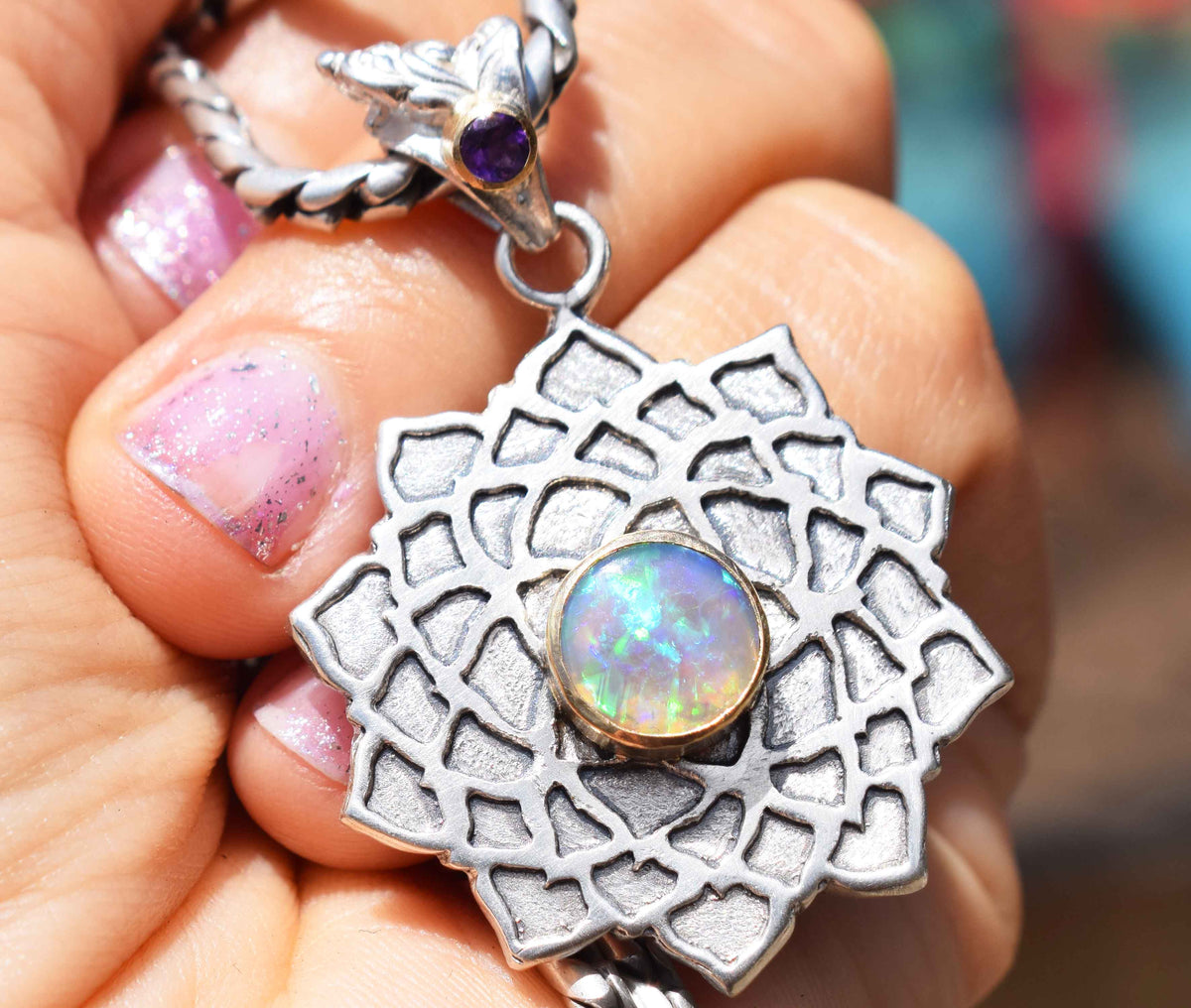 Colgante Sahasrara Ópalo