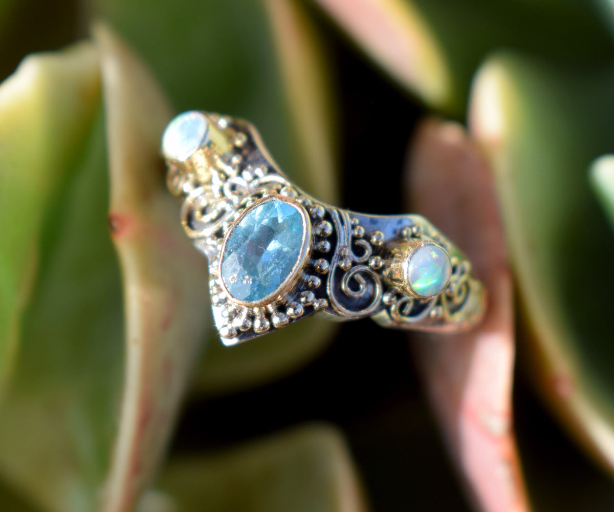 Anillo Fusión Apatita Opalo