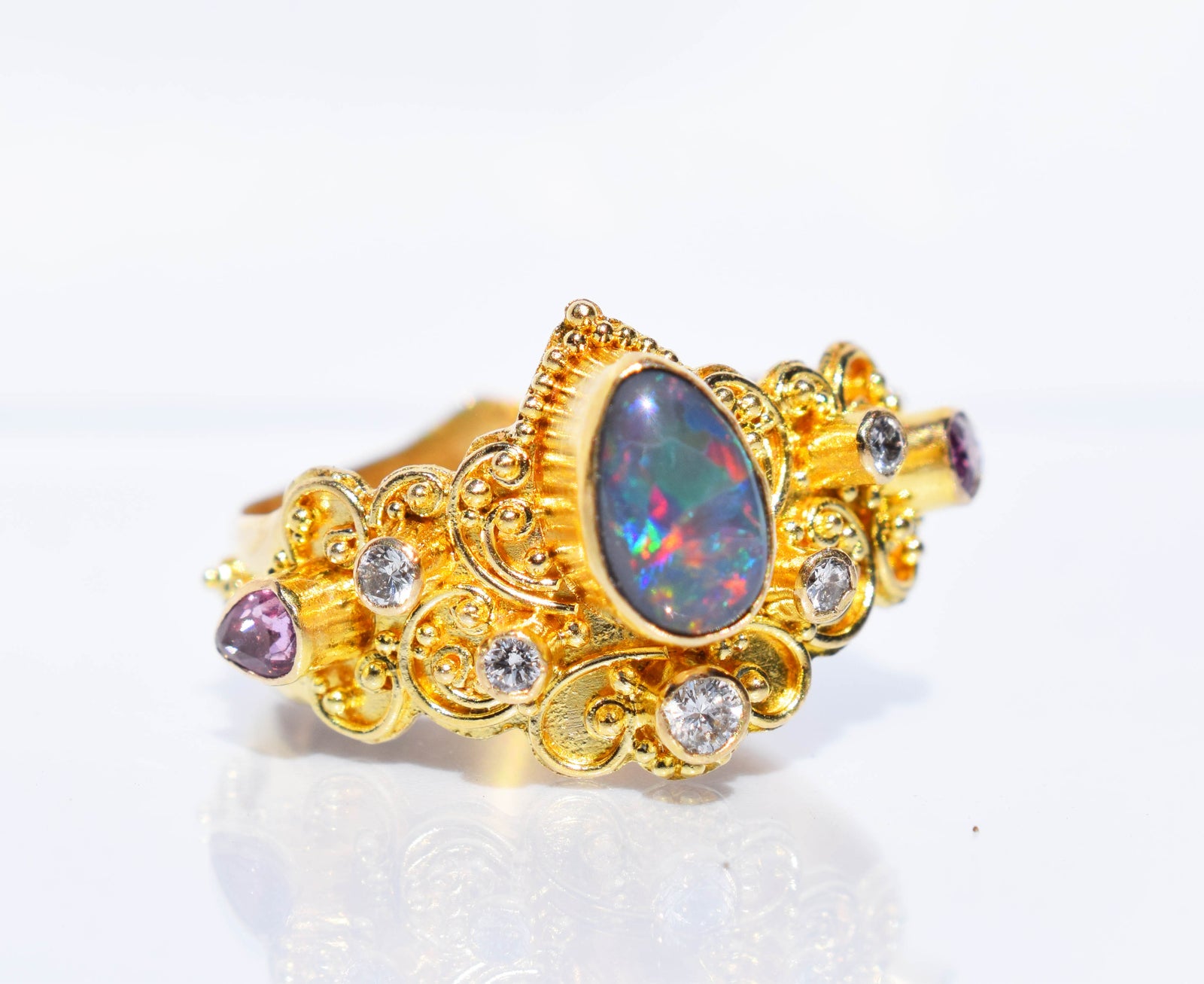 Anillo gold Magic Lotus Ópalo