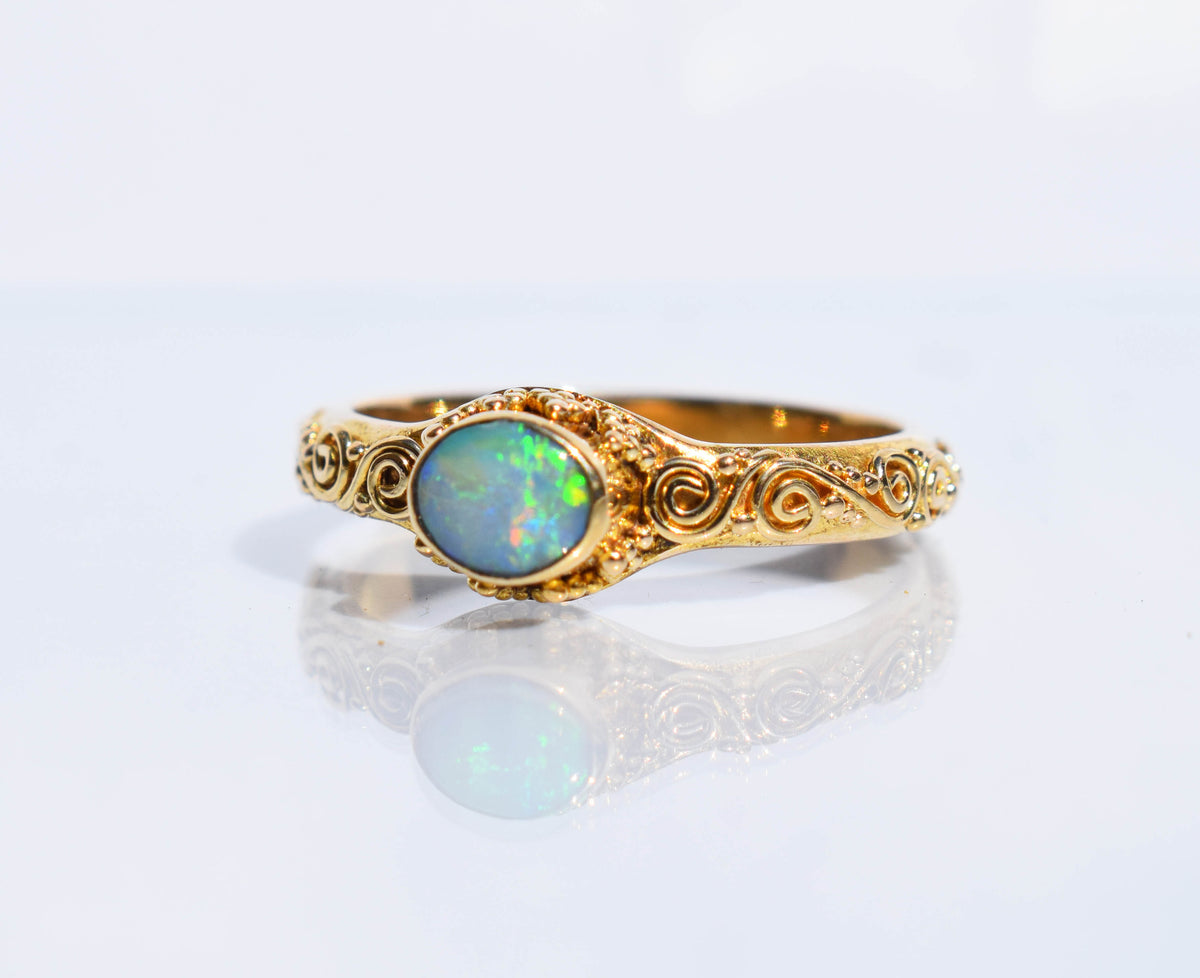 Anillo Gold Dreams Ópalo