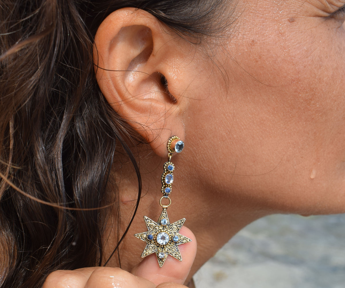 Aros Venus Aguamarinas