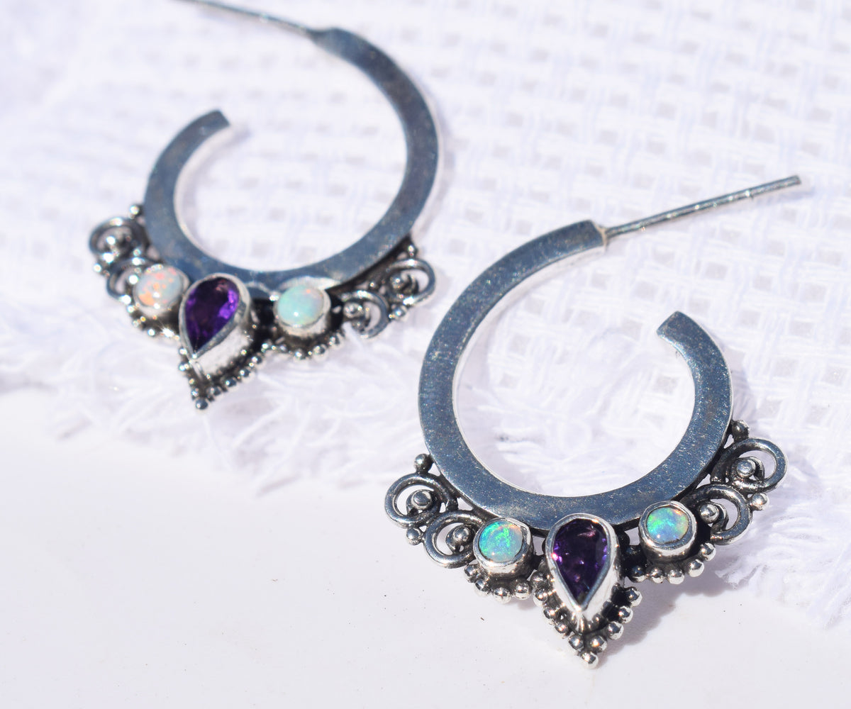 Argollas Basic Opalo Rodolita