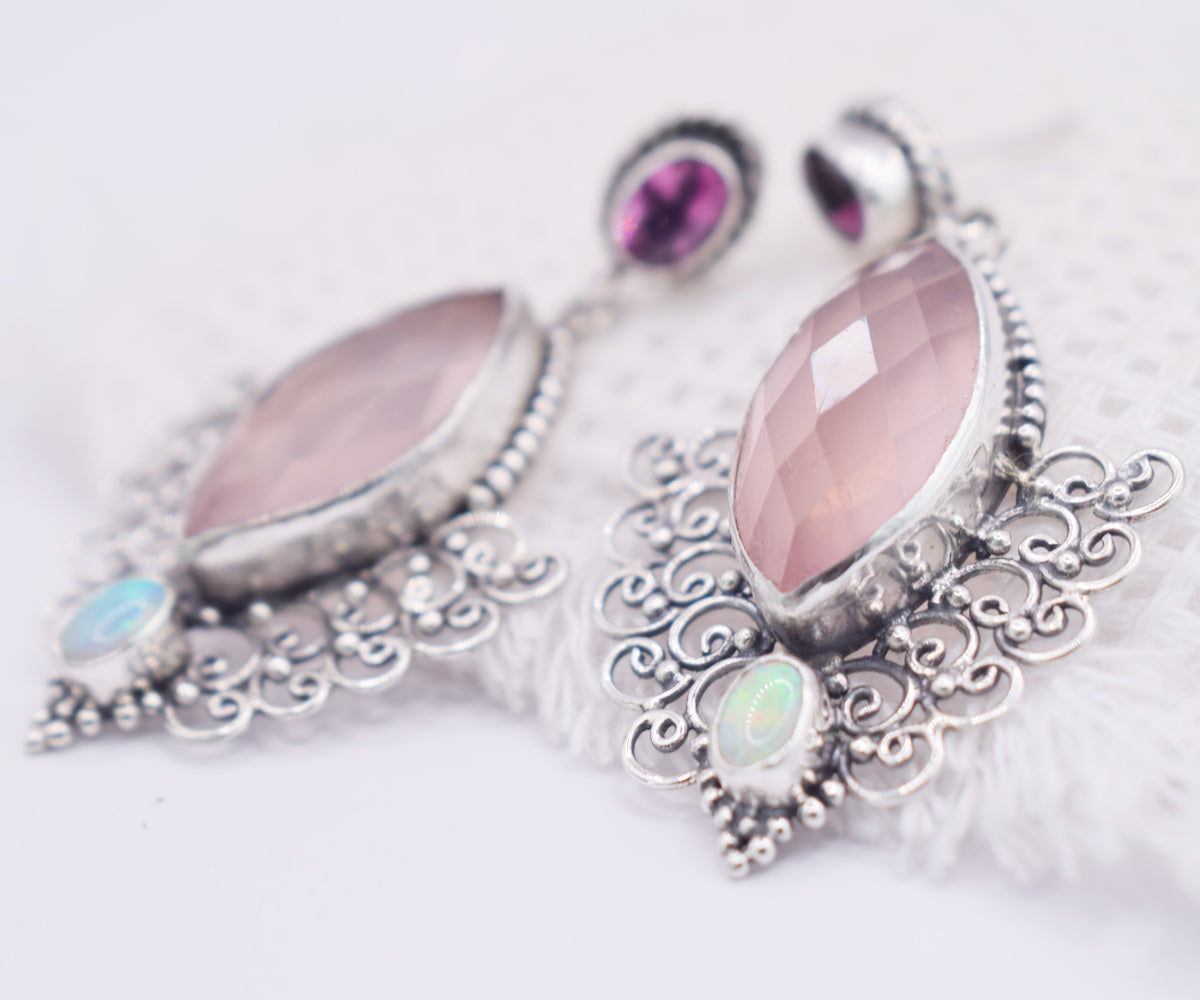 Aros Edén Cuarzo Rosado