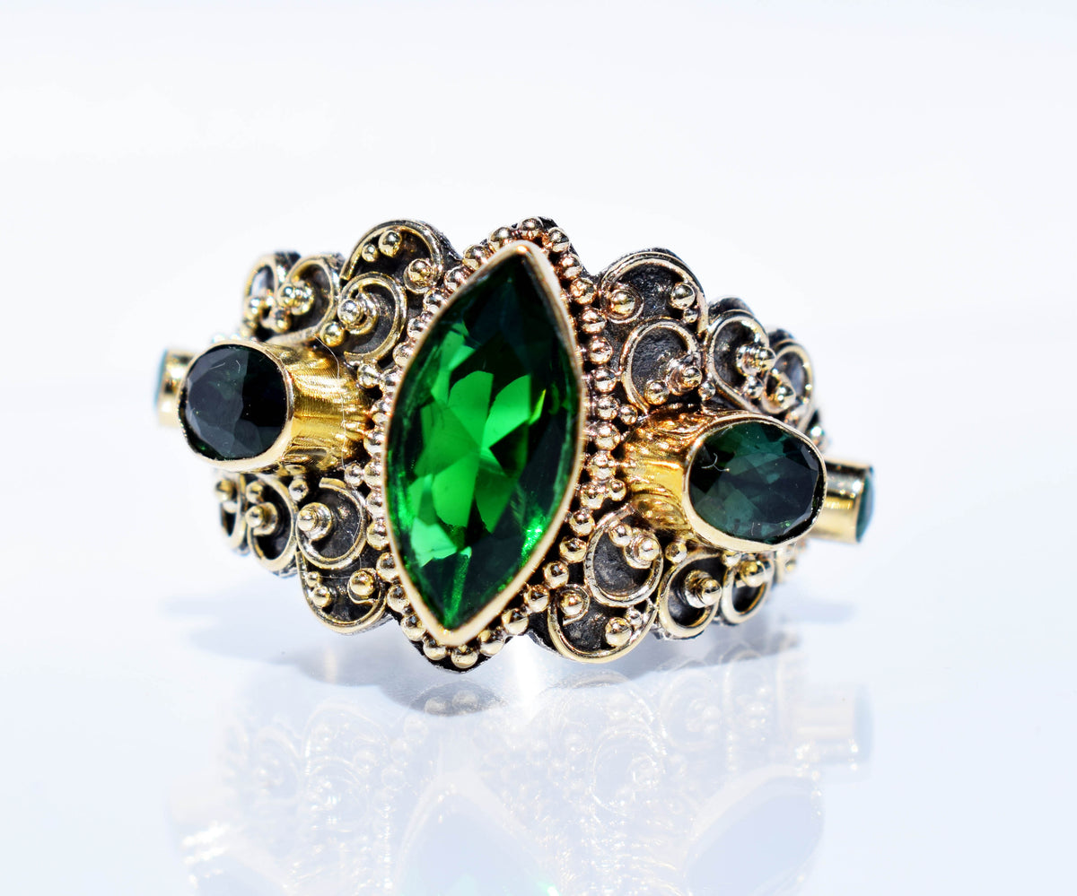 Anillo Ajna Turmalina de cromo