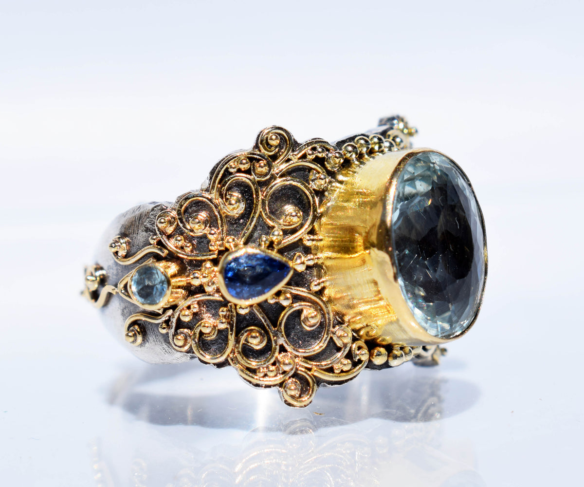 Anillo Atma Aguamarina