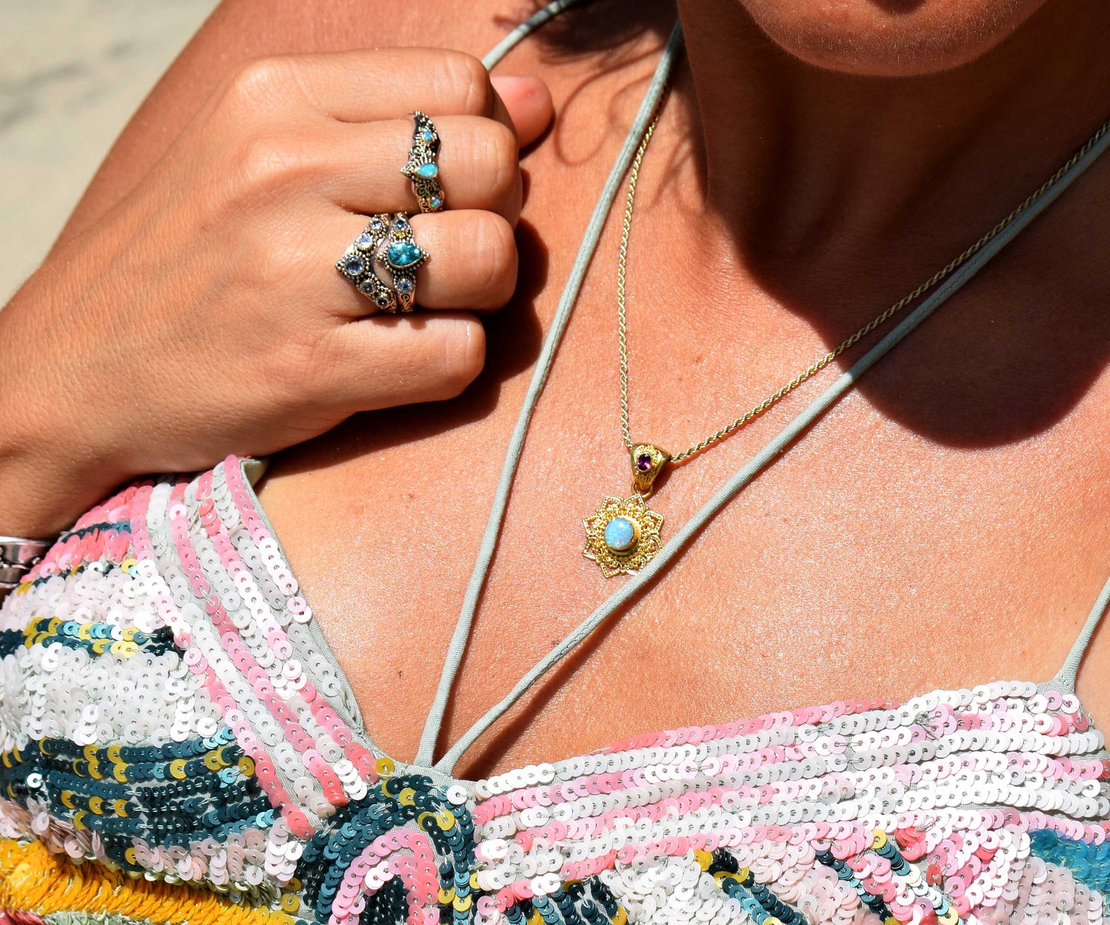 Colgante Mandala Opalo