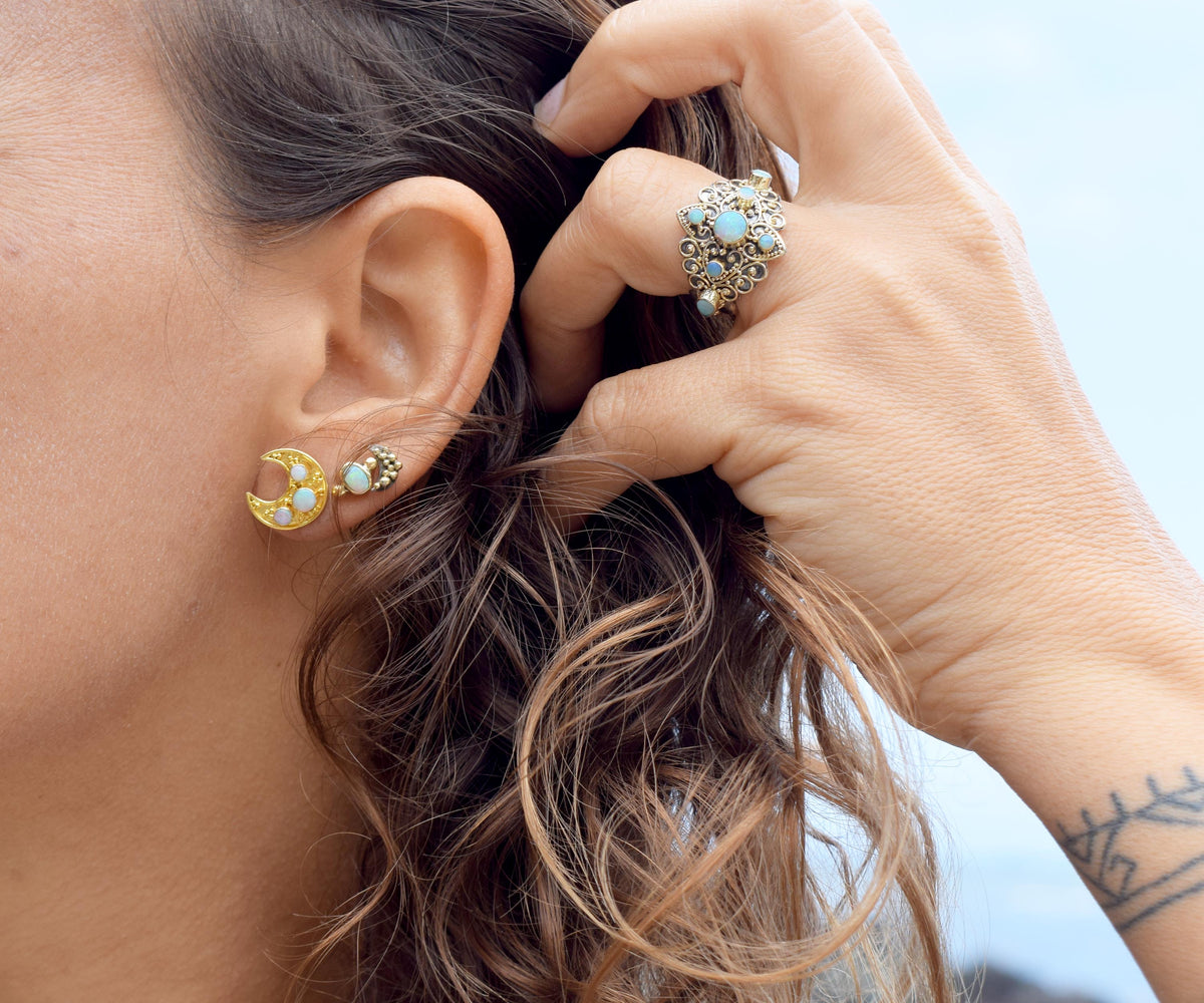 Aros Claro de Luna Ópalos