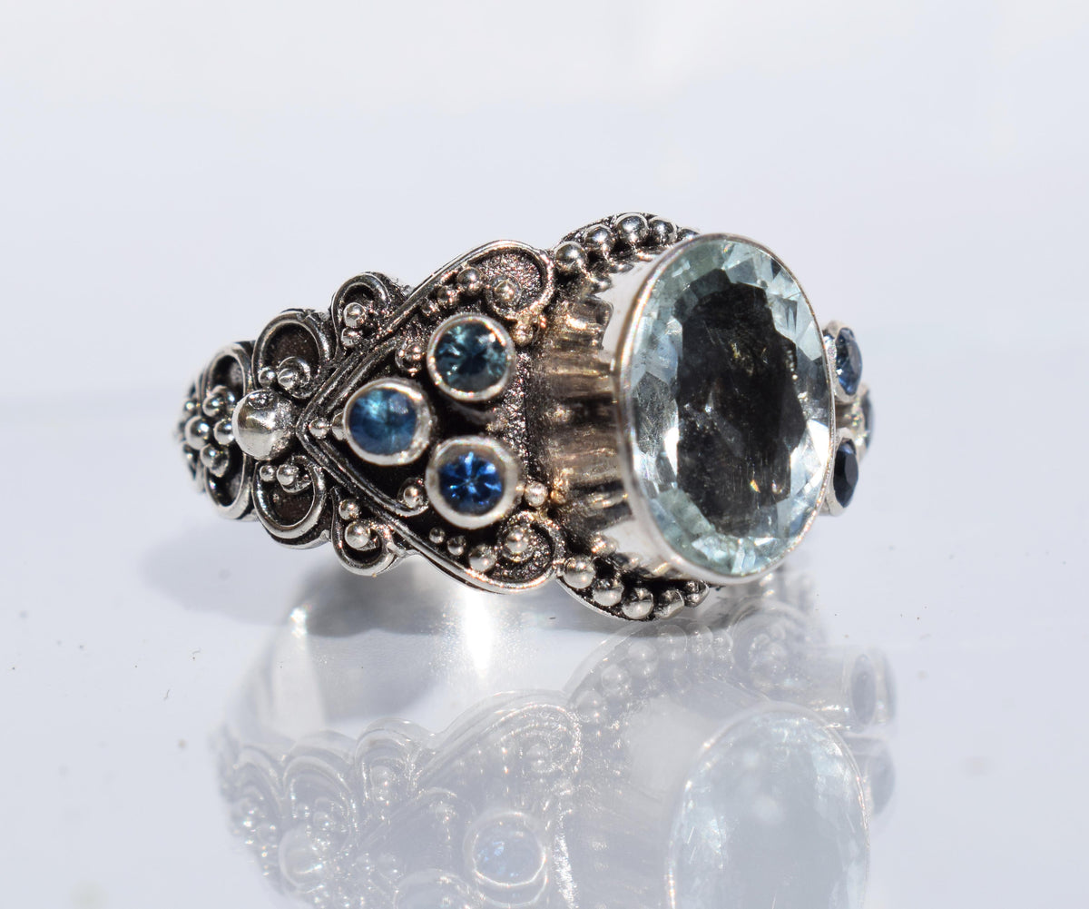 Anillo Kaya Aguamarina