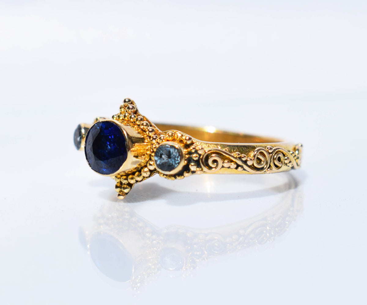 Anillo Roma Gold Zafiro