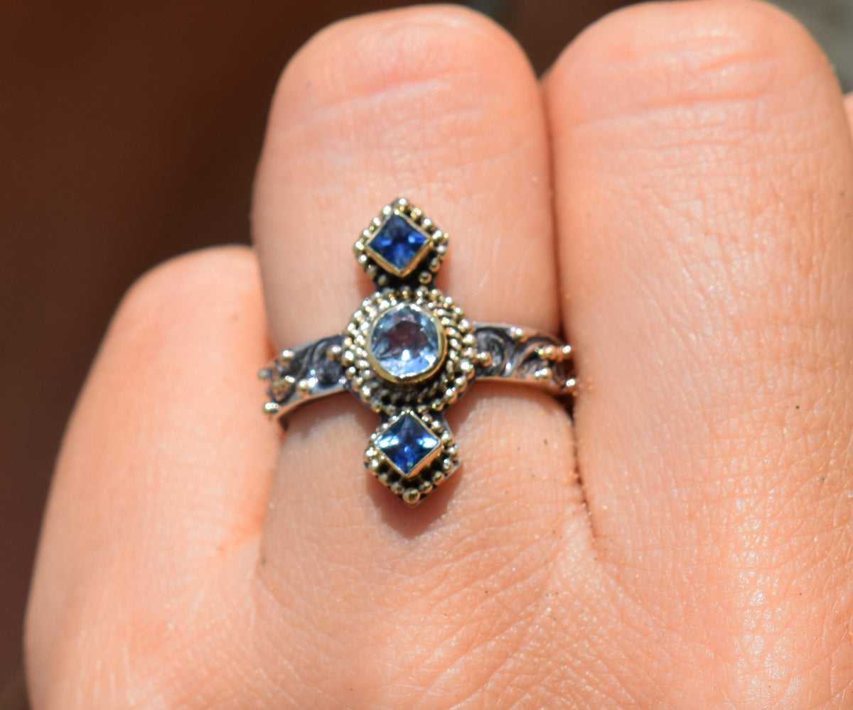 Anillo Orión Aguamarina