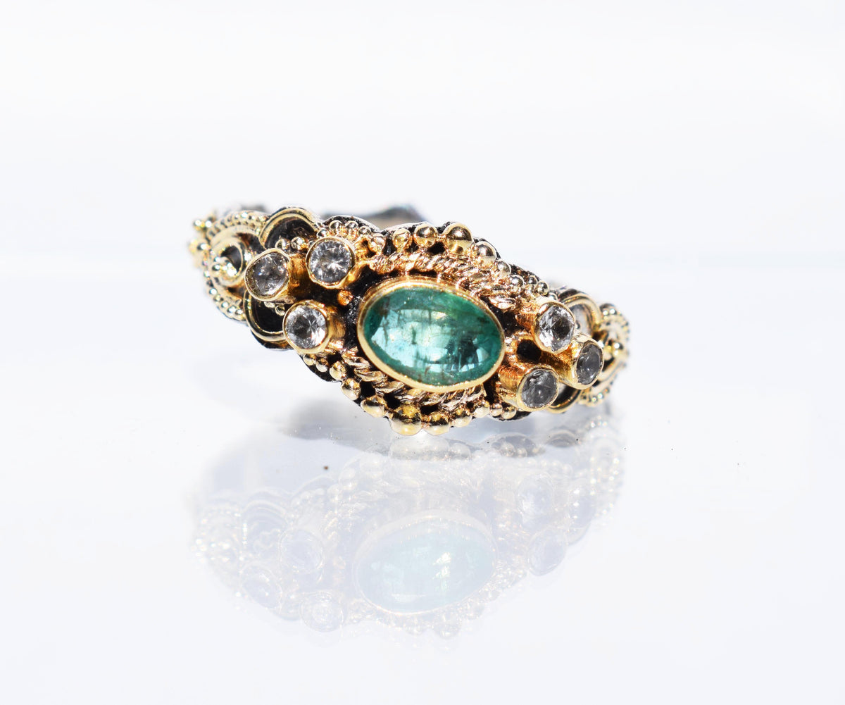 Anillo Azahara Esmeralda