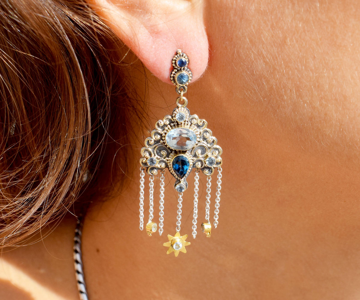 Aros Lluvia de estrellas Topacios