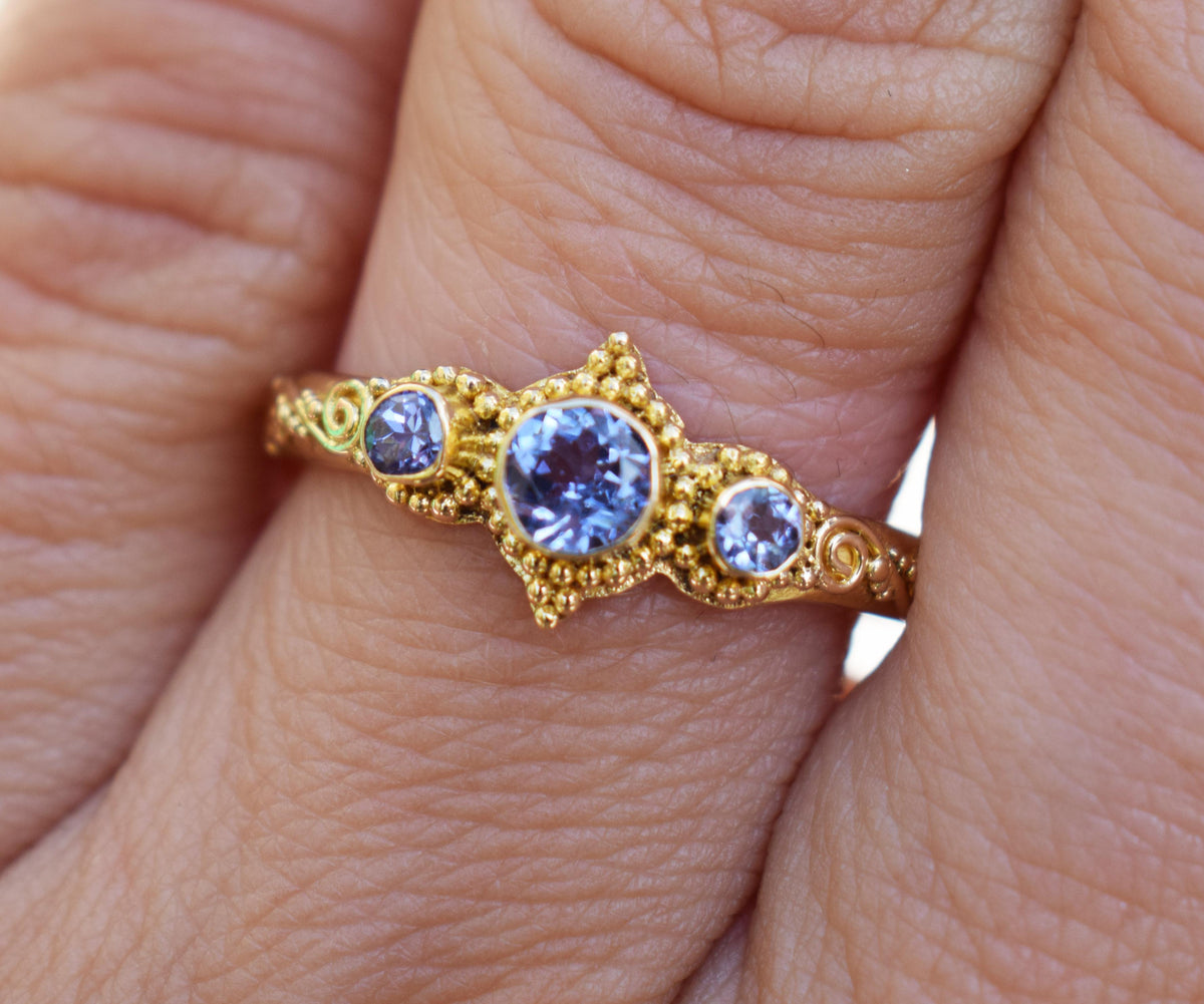 Anillo Roma Gold Tanzanita