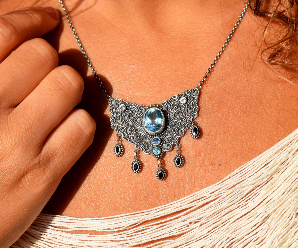 Collar Florecer Topacio