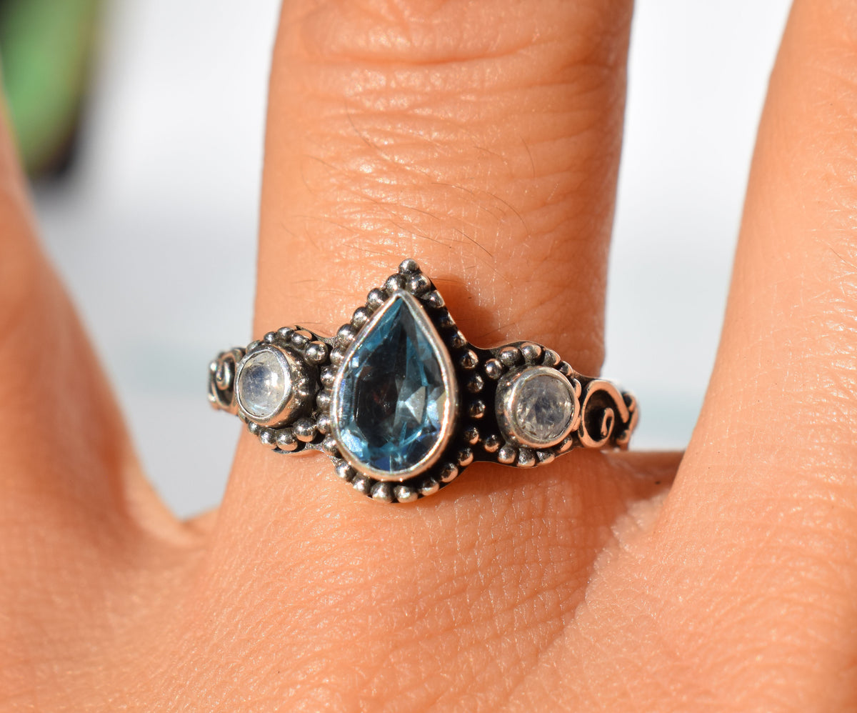 Anillo Roma Topacio Gota