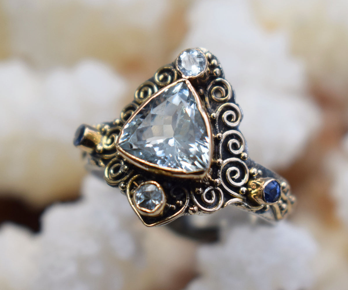 Anillo Totem Aguamarina