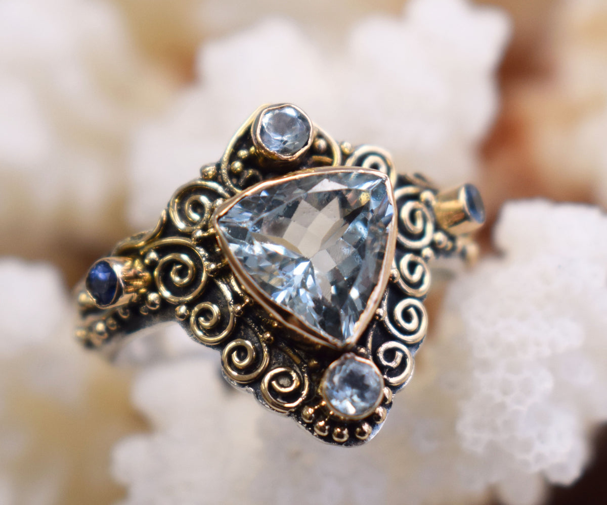 Anillo Totem Aguamarina