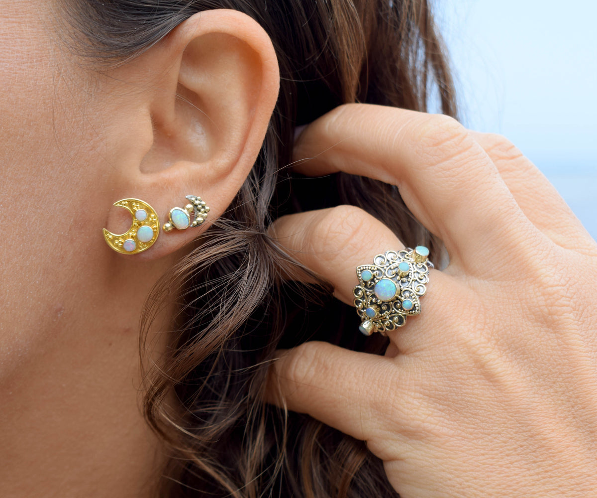 Aros Claro de Luna Ópalos