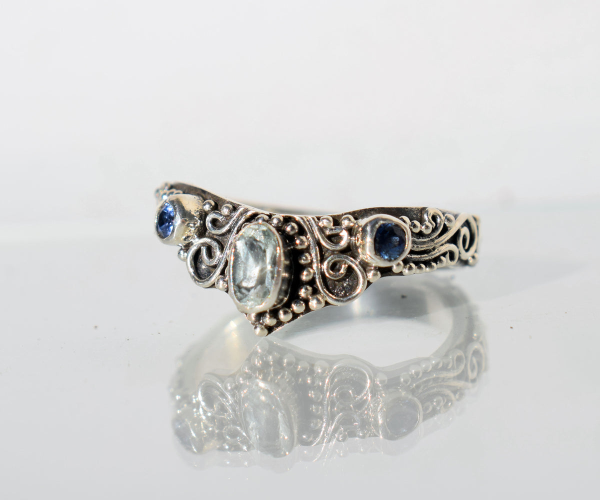 Anillo Fusión Aguamarina