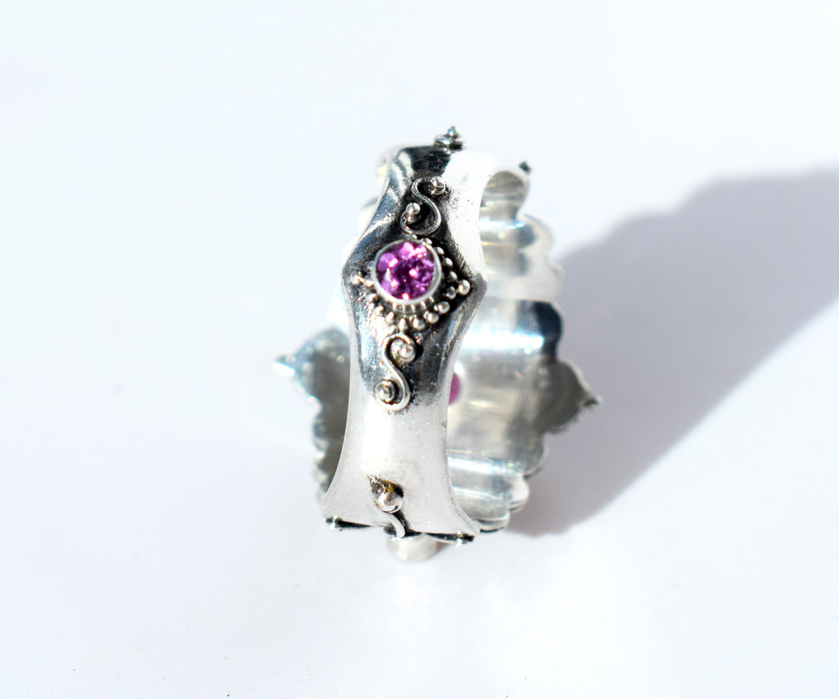 Anillo Lotus Turmalina