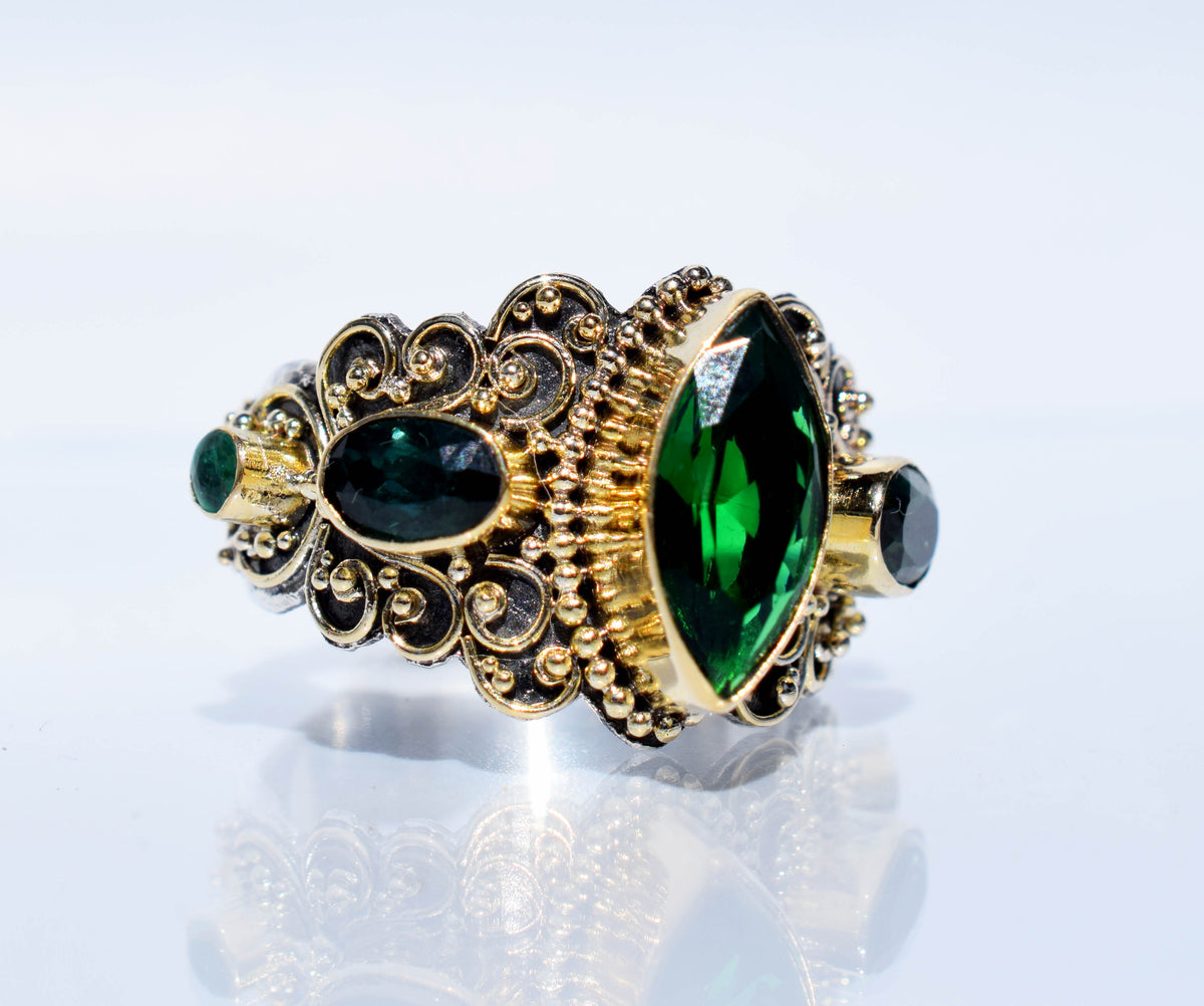 Anillo Ajna Turmalina de cromo