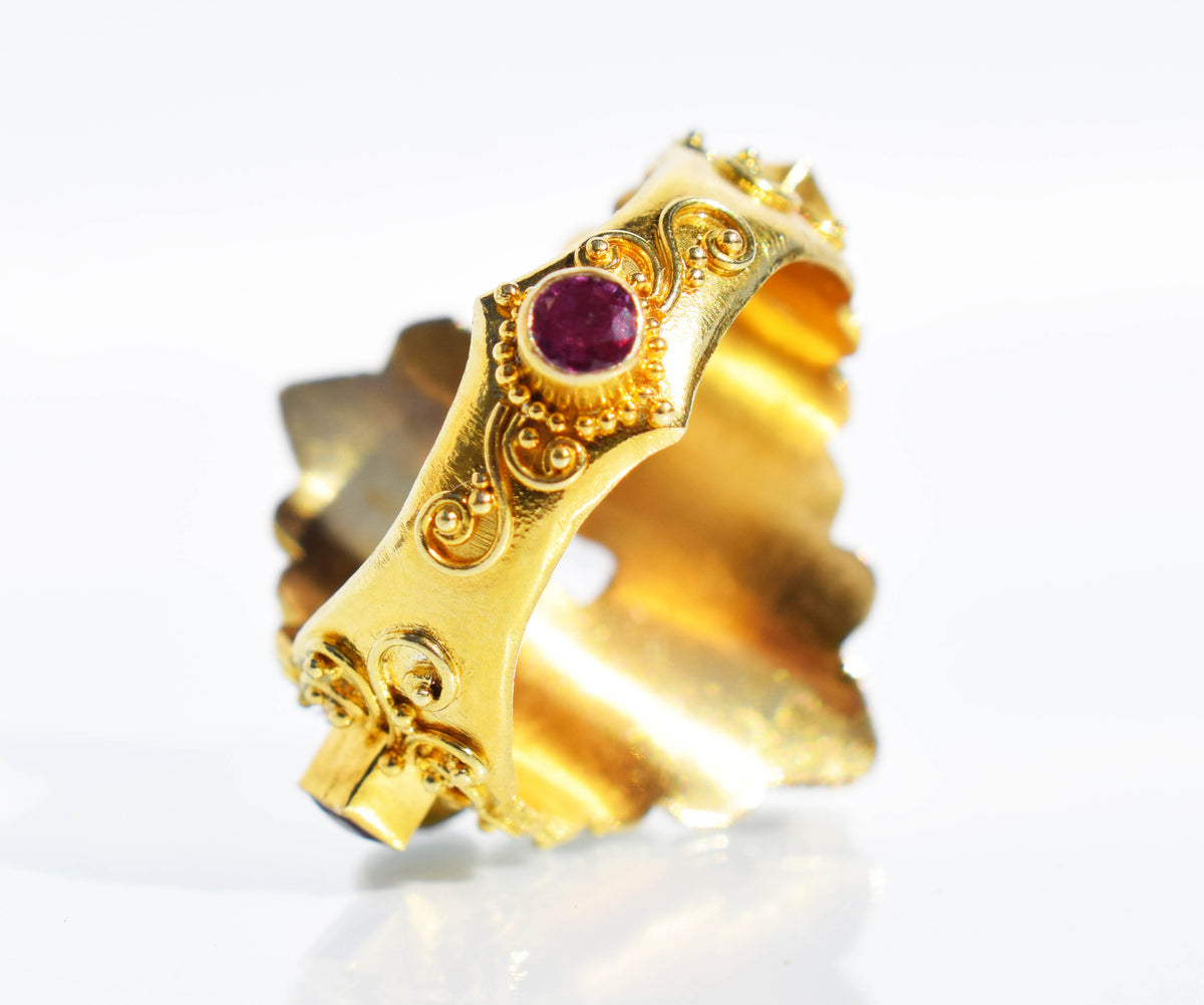 Anillo gold Goa Kunzita