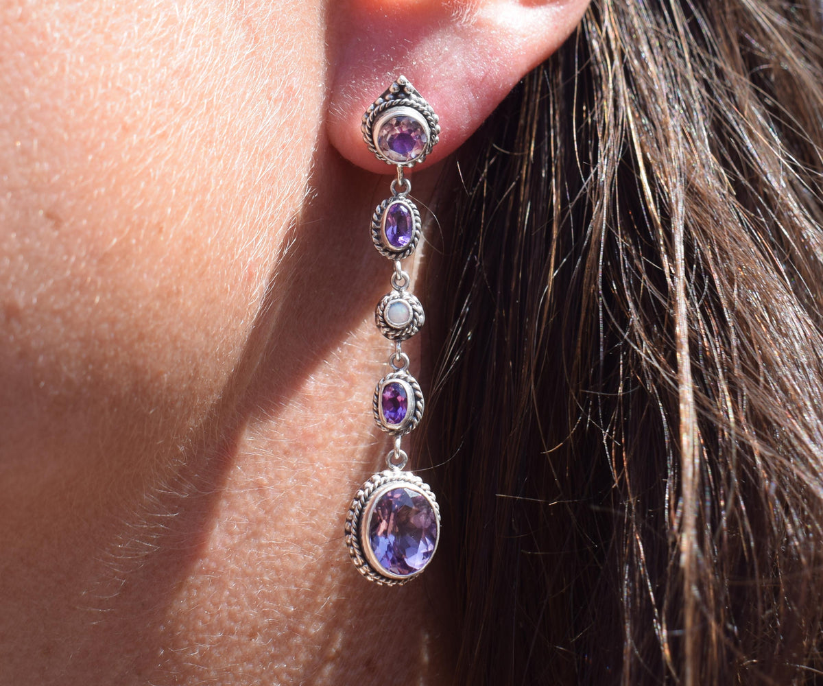 Aros Cascada Amatista