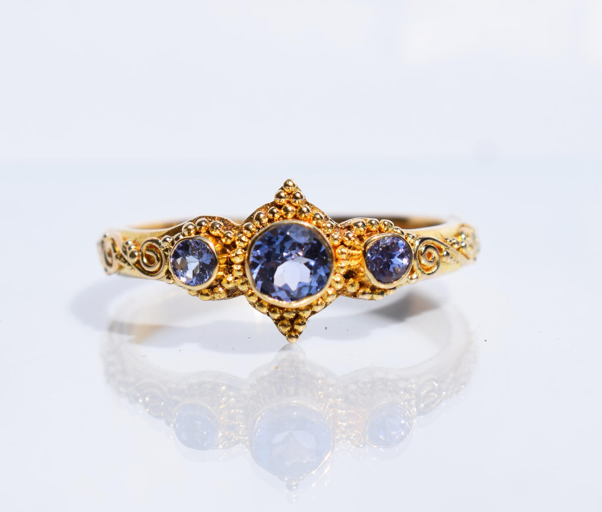 Anillo Roma Gold Tanzanita