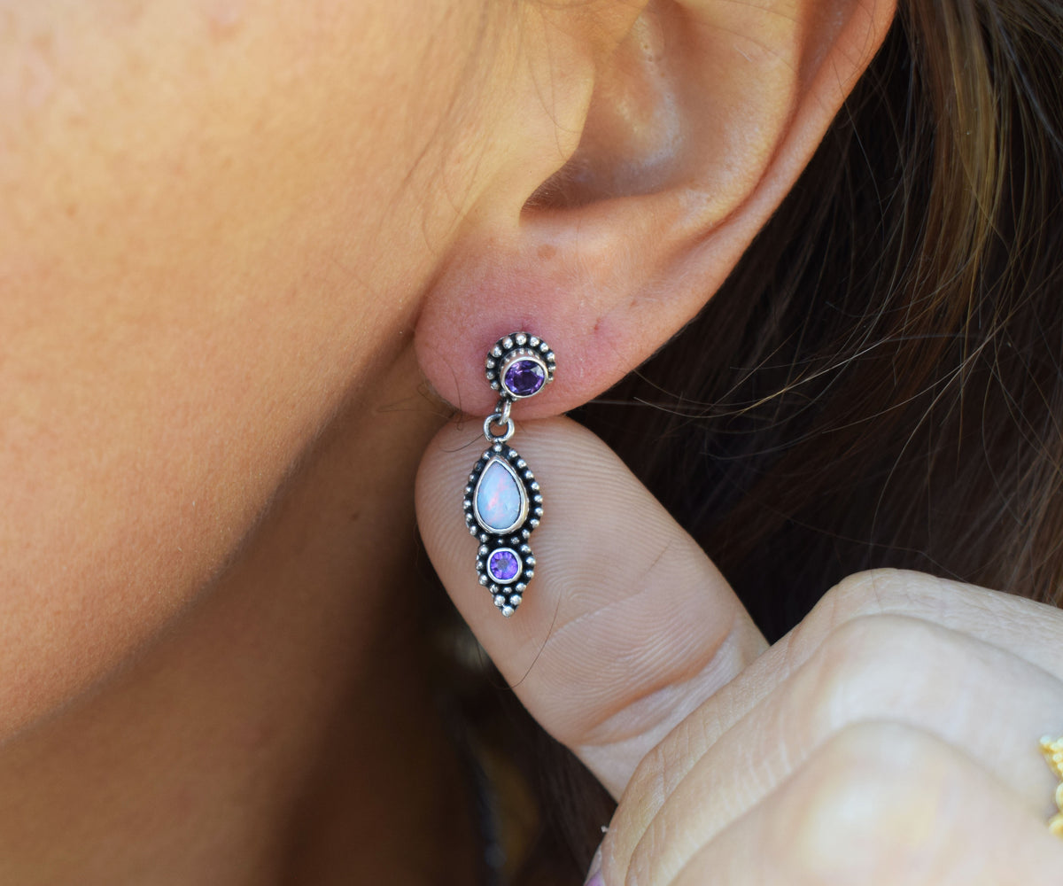 Aros Roma Opalos y Amatistas